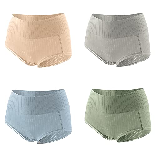 Culotte de bikini taille haute WENJUN en coton doux et respirant extensible XL