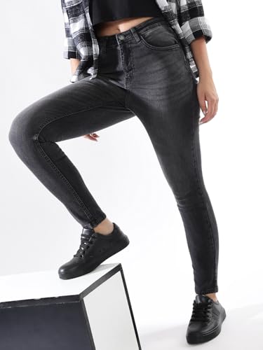 Image of High Star Women Washed Skinny fit Highrise Stretchable Jeans