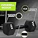 Fitvids Rubber Encased Exercise & Fitness Hex Dumbbell, Hand Weights with Anti-Slip Metal Handle for Home Gym, Multiple Sizes, 10LB Pair