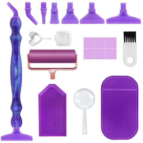 FineGood Accesorios de arte con diamantes, Diamond Art Kits Rotuladores ergonómicos con punta de rosca Roller