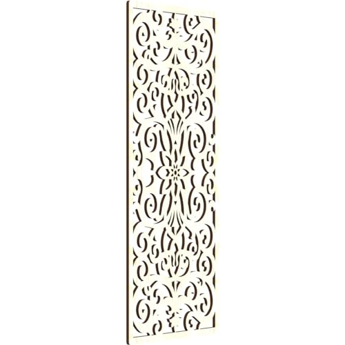 Image of 13 3 /8 inchW x 34 3 /8 inchH x 1 /4 inchT Buel Decorative Fretwork Wood Wall Panels, Red Oak
