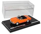 Fahrzeug ist ca 11 cm lang Vitesse FIAT 124 Spider AS Cabrio Orange 1966-1985 1/43 Modell Auto mit individiuellem Wunschkennzeichen