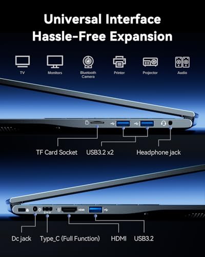 Image of Laptop with Intel Core i5 Processor (Up to 4.5GHZ,12C /16T,Equivalent to i7-13620H),16GB DDR4 RAM 512GB SSD,WiFi 6,15.6 inch IPS Display,Windows 11 Laptop Computer for Editing, Presentations