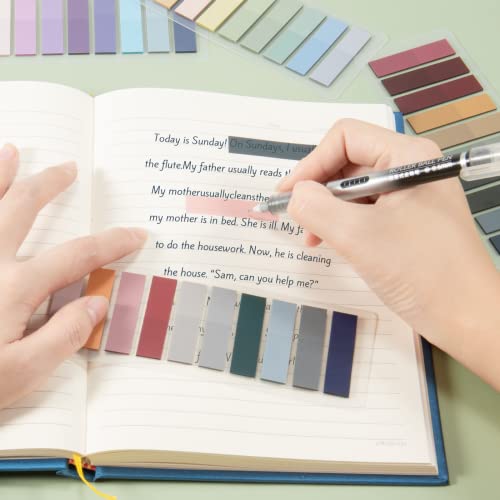 Ztml Sticky Tabs 1200 Pieces Book Tabs, Morandi Sticky Note Tabs, Writable And Repositionable Page Makers, Index Tabs For Annotating Books, Page Tabs, Books Flags #TOP6