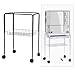 Baoblaze Bird Cage Stand Decorative Tray Simple Multifunctional with Wheel Bathroom Tray Vanity Tray for Bathroom Bedroom Living Room, Black