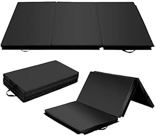 Giantex 6' x 4' Tri-Fold Gymnastics Mat Thick Folding Panel for Gym Fitness