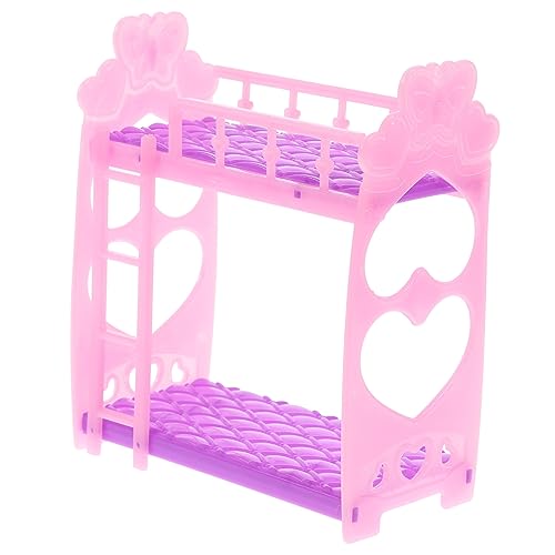 ADOCARN Casa de muñecas litera Juguete Juguete Mueble Dormitorio Toys Mini Juguetes para niñas litera en Miniatura Modelo de litera Dormitorio de muñecas litera el plastico