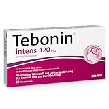 Tebonin intens 120 mg | 30 Stück | bei akutem & chronischem Tinnitus* | pflanzliches Arzneimittel mit Ginkgo Biloba Extrakt | unterstützt bei Ohrengeräuschen* & Schwindel | mit Ginkgo Spezialextrakt