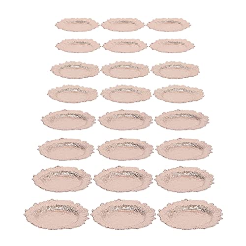 Platos de plástico dorado rosa 24 piezas estilo occidental miniatura 3