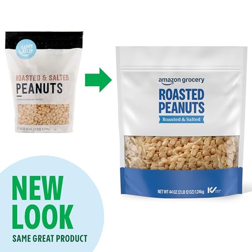Image of Amazon Grocery, Roasted Peanuts, Roasted & Salted, 44 Oz (Previously Happy Belly, Packaging May Vary)