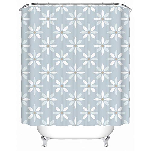 Rideaux de douche imperméables MU en polyester épais et sans perçage pour salle de bain