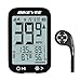 Bikevee GPS Fahrradcomputer Kabellos Wasserdicht 2.4 Zoll FSTN Display IPX7 28h Akkulaufzeit Leichtes Fahrrad Tacho mit Geschwindigkeit Distanz Höhe Temperatur Gradient (Schwarz)