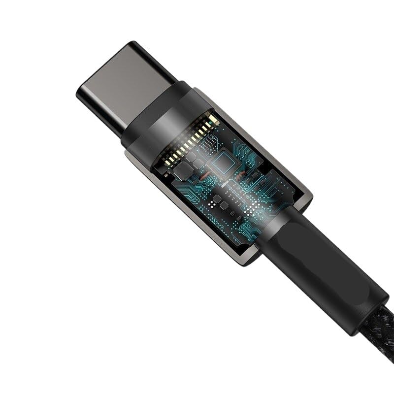 Cable tipo C de 100 W para USB C PD de carga rápida*/ing Cha/*rger cable de alambre (azul oscuro, 1 m)