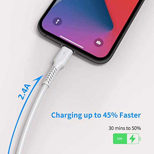 1Ft Iphone Charge Cable Short, 5Pack Usb To Lightning Cord For Fast Charging Stations 1 Foot Compatible With Apple Iphone 12 11 Pro Max Xs 8 7 6 5 Plus, Ipad Air/Mini #TOP3