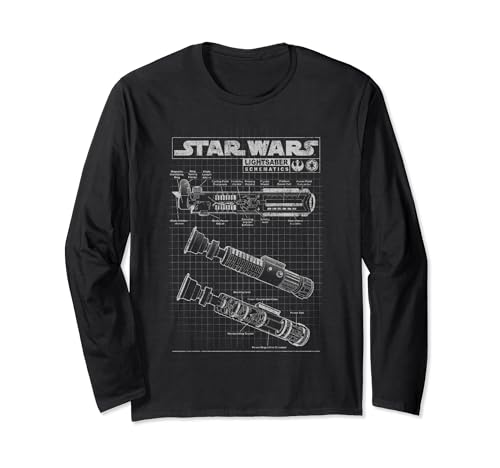 Star Wars Lightsaber Schematic Diagram Long Sleeve T-Shirt