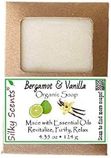Bergamot & Vanilla Soap Bars - 100% All Natural and Organic Infused with Essential Oil - 3 Soap Bars