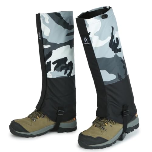 Image of GUSTAVE Adjustable Waterproof Leg Gaiters for Men Women Compatible with Lightweight Hiking Boot Gators Delivering Breathable Gear for mud Snow Mosquito Protection and Reliable Travel in Terrain