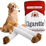 3Pcs Giggle Zigaretten-Hundespielzeug, Interaktives Plüsch-Spielzeug Mit Box für Kleine, Mittelgroße und Große Hunde