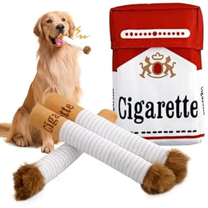 3Pcs Giggle Zigaretten-Hundespielzeug, Interaktives Plüsch-Spielzeug Mit Box für Kleine, Mittelgroße und Große Hunde