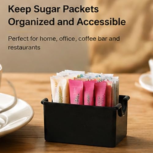 BinaryABC 4pcs Plastic Tea Bag Organizer Sugar Packet Holder and Drink Packet Dispenser for Coffee Bar Sweetener Packet Holder Storage Case for Kitchen Office Home Use - image 2