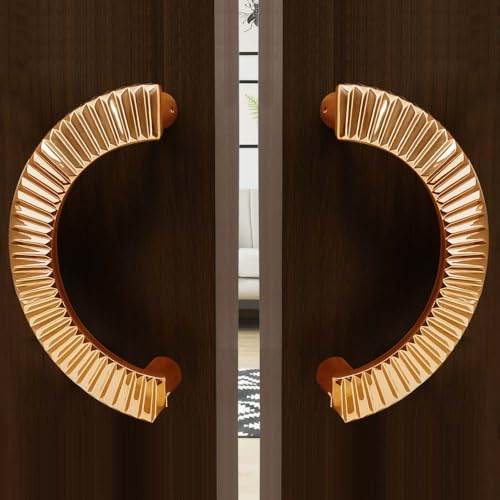 Image of VOLO Main Door D Handle /Door Handles for Main Door /Glass Door Handle /Pull Handles, for Home /Office /Hotels(Model- S-618, 160MM) (Pack of 1 Set) (Rose Gold)
