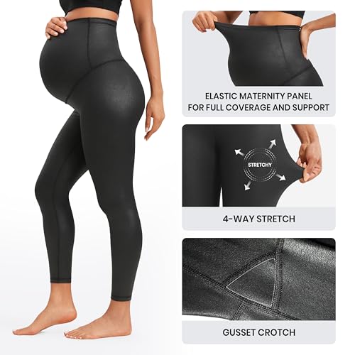 Image of CRZ YOGA Maternity Leggings 25 inch | Butterluxe, Extremely Soft, Gentle Compression, Yoga, Super High Rise, U-shaped Belly, Pregnancy and Postpartum