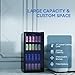 HOMCOM 93L Drinks Fridge, Under Counter Freestanding Beer Fridge 115 Can with Glass Door, Adjustable Shelves, LED Lighting, Temperature Control for Home Bar Beer Soda Drink, Black