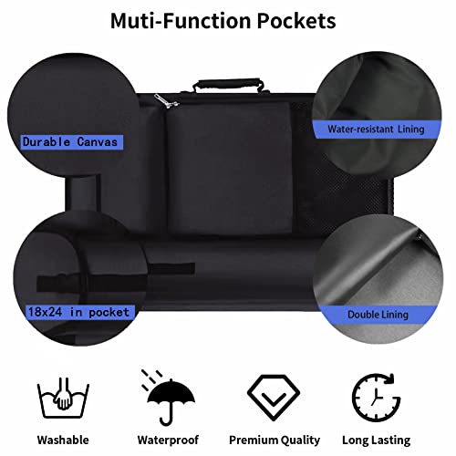 Treochtfun Art Portfolio Case 18 X 24,Art Portfolio With Backpack & Tote Bag For Artwork,Medium Art Case Size(Black) #TOP5