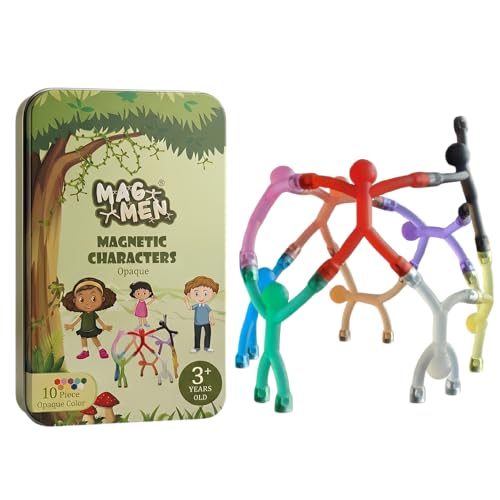MAGMEN Airplane & Road Trip Toy 10-Pack Opaque Colors - Quiet Travel Activities for Kids -...
