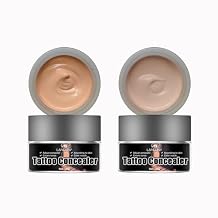 Tattoo Cover Up, Invisible Waterproof Concealer,Long Lasting Professional Skin Makeup Concealer Kit for Body Leg Tattoo, 2 Colors,30gX2