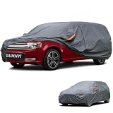 GUNHYI Premium Car Cover Custom Fit Ford Flex, 16 Layers Heavy Duty Car Cover Waterproof All Weather with Zipper Door for Sun Rain Snow Dust Uv Protection