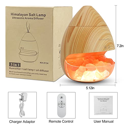 Surbon Upgraded Aromatherapy Diffuser,Himalayan Salt Lamp Diffuser,Ultrasonic Essential Oil Diffusers With Remote Control, Large Water Tank, Nightlight&Auto-Off,For For Bedroom/Large Room/Home/Office #TOP7