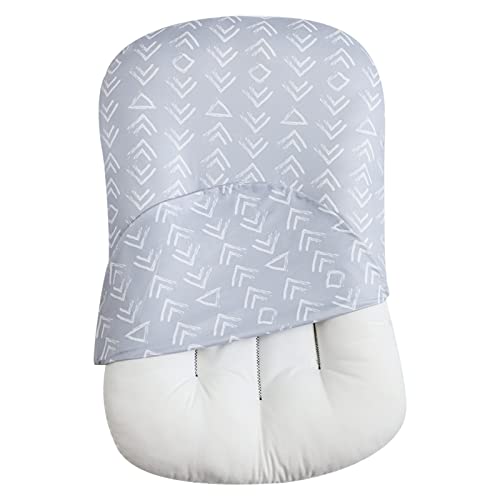 Image of SWESEN Baby Lounger Cover, Removable Infant Lounger Slipcover for Boys Girls, Ultra Soft Cover for Newborn Lounger, Snug Fitting Design, Geometry