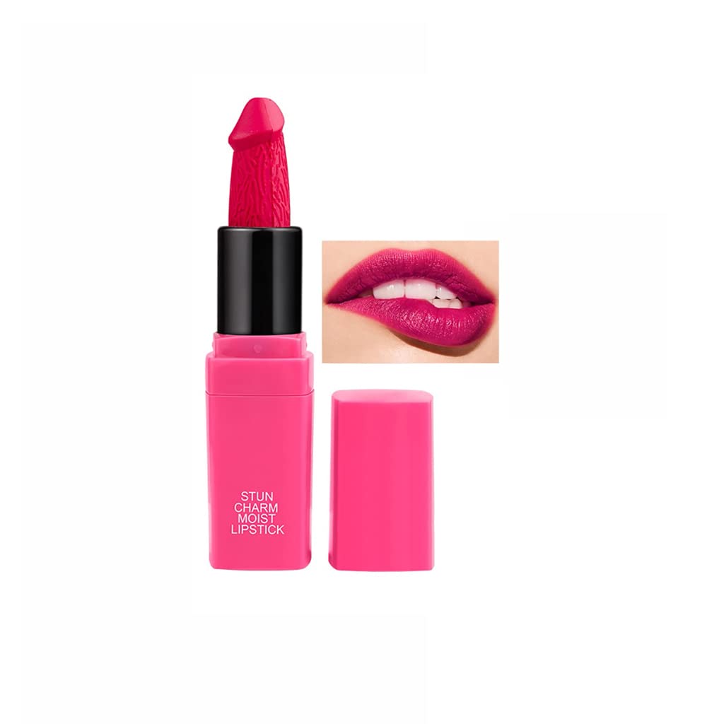 Funny Lipstick Creative Styling Head Matte Velvety Lip Gloss Moisturize Long Lasting High Pigmented Cute Lip Tint