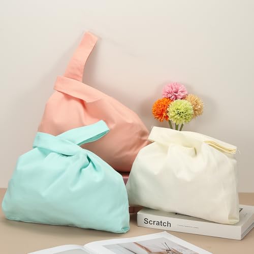 Bolso Tote de Lona con Nudo en Muñeca para Mujer miniatura 7