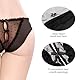 VisSec Damen String Tanga Ouvert Slip Sexy Unterwäsche Unterhosen Dessous Offener Schritt Wetlook Reizvoller Niedrige Taille, (Schwarz, XL)