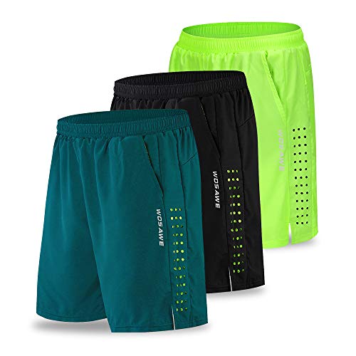 Shorts de ciclismo, Andoer Calções de bicicleta masculinos com acolchoamento de gel 3D e forro de ma