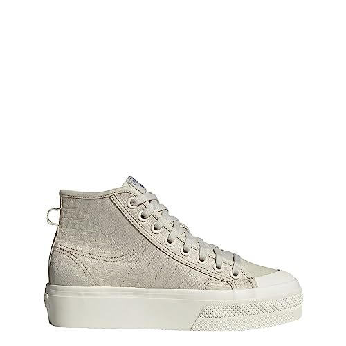 adidas Womens Nizza Platform Sneakers Shoes Casual - Beige