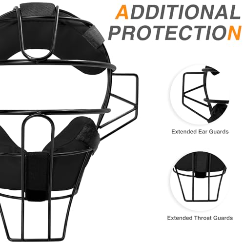 image for Gracfulcub Baseball Catcher Mask Umpire Mask,Full-Face Protection Mask