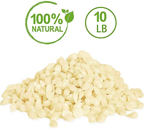 Vanrener Beeswax Pellets 10 lb, White, Pure, Bees Wax Pastilles, Triple Filtered, Great