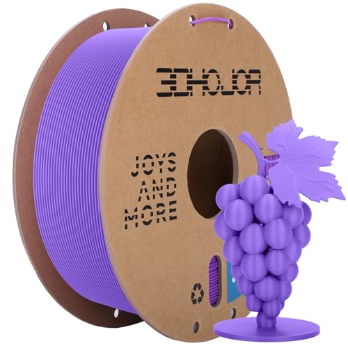 Image of 3DHoJor 3D Printer Filament Basic PLA Filament 1.75mm 300mm /s 1kg Cardboard Spool Dimensional Accuracy + /- 0.03 mm Fit Most 3D FDM Printer-Grape Purple