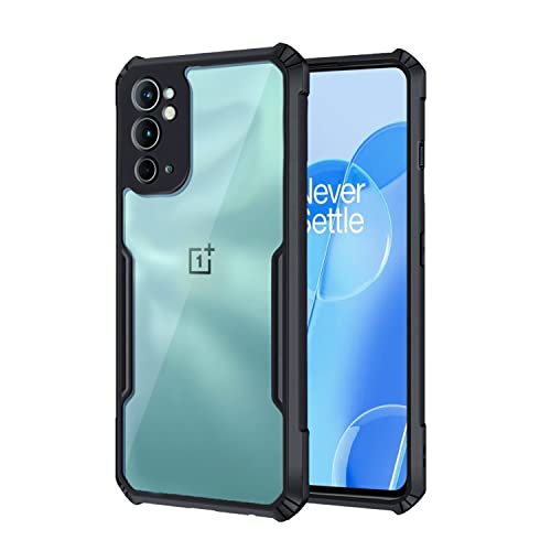 Image of Pikkme Oneplus 9RT 5G Back Cover | Crystal Clear Transparent Back | Ultra Hybrid | Full Camera Protection | Raised Edge | Bumper Back Case for Oneplus 9RT 5G (Black)