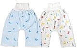 【Impermeable y absorbente】La capa impermeable de TPU hace que estos pantalones de entrenamiento sean impermeables y ayudan a mantener una gran cantidad de líquidos. Son perfectos para usar en el proceso de pañal alrededor de la zona de la pierna
