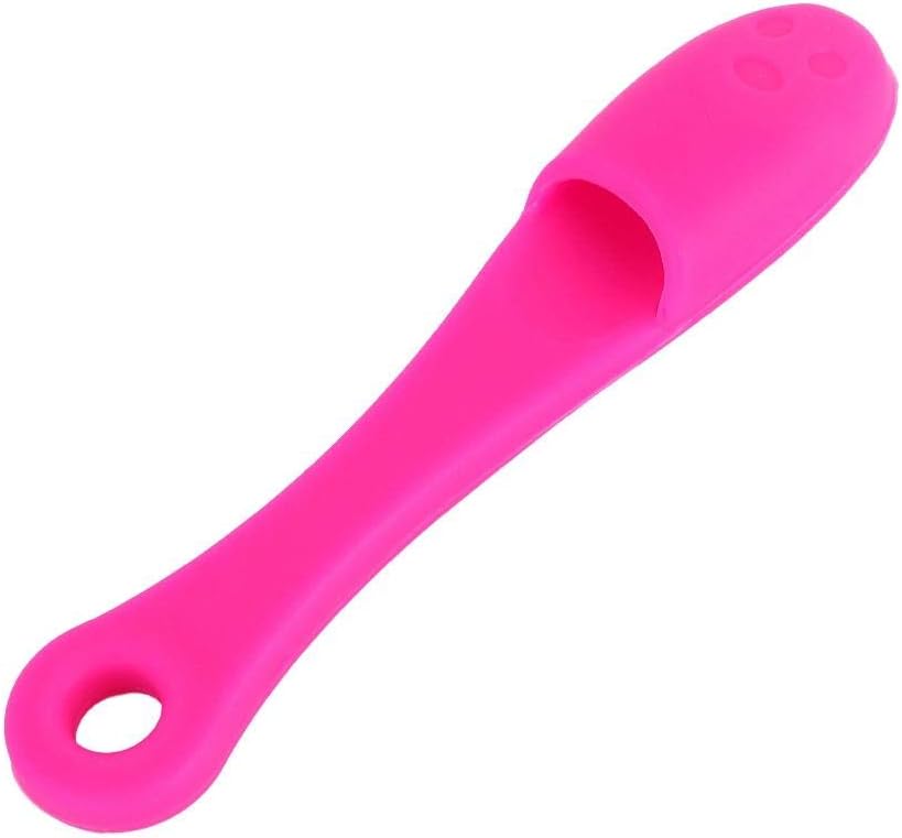 NITRIP Silicone Face Cleansing Finger Brush Pore Cleaner Blackhead Removal Massager (Dark Rose Red)