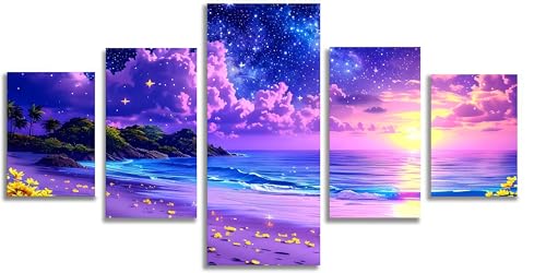 Diamond Painting Fleur Mefooge 5 Pack Broderie Diamant Complet Adulte 100x60cm