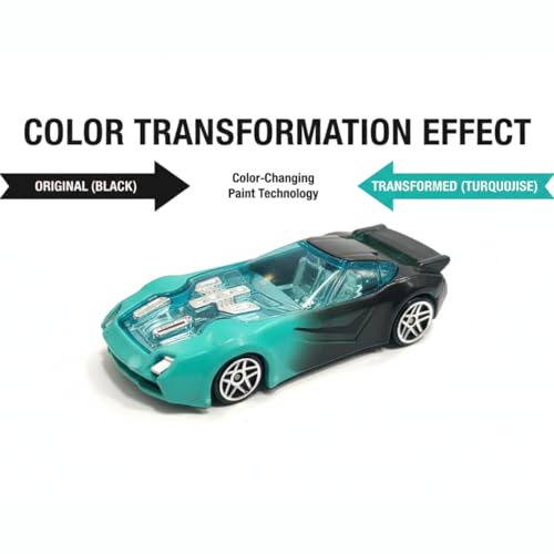 Image of GENIE'S TOY BUS Color Changing Die-Cast Racing Car I 1:64 Scale Temperature Sensitive Paint Sports Car I Change Color with Water I Kids Collectible Toy for Ages 3+ I Best Birthday Gift for Kids