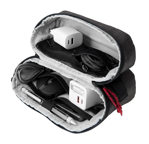 Estuche para cables de carga y accesorios electrónicos TROIKA con 6 compartimentos 5