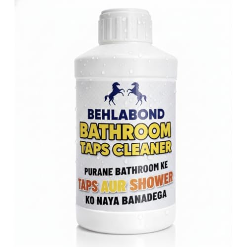 Image of Bathroom Tap Cleaner Liquid - Hard Water Stain Remover & Limescale Descaler for Kitchen Faucets, Steel Fittings & Wash Basin Taps - Professional Mirror Finish Restorer, 400ml