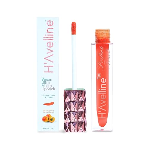 Image of H'Avelline Perfect Touch Velvet Matte Liquid Lipstick - Apricot Dream | Highly Pigmented | Lightweight Smooth Texture | Transfer Resistant | Long Lasting Hydrating Formula
