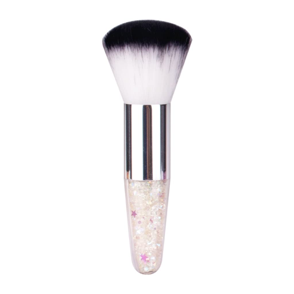 10Pcs Professional Candy-Colors Fluffy Powder Blush Brush Chubby Portable Seamless Cosmetic Beauty Tool for Make Up(E)